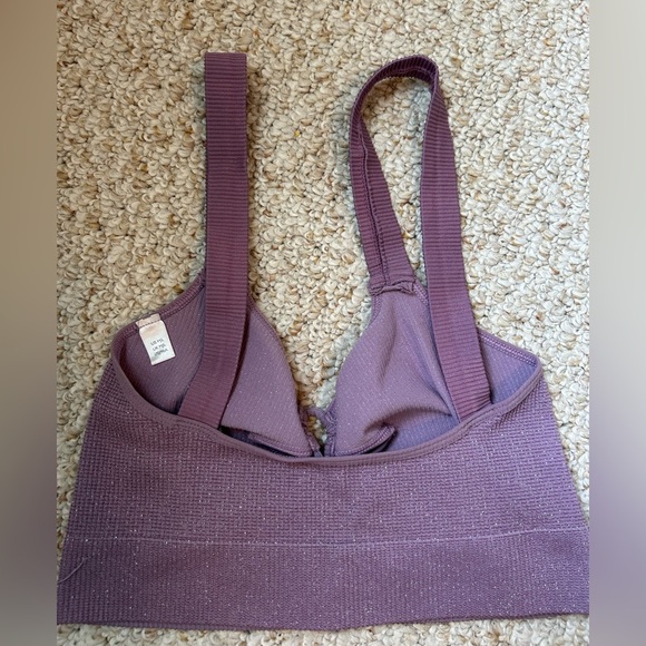 Out From Under, Urban Outfitters Womens’s M/L Purple Shimmer Bralette Top - Picture 3 of 5